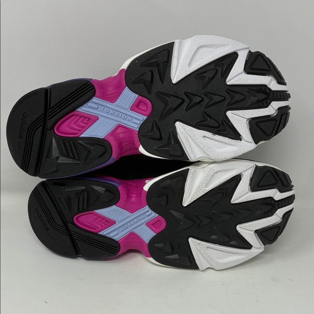 New - Adidas Originals Women's Falcon Running Shoe, Black/Black/Shock Pink - Picture 5 of 5